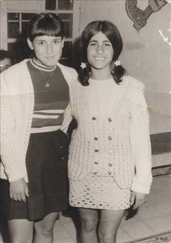 Varda Amos with Ester Moyal, Late 1960s